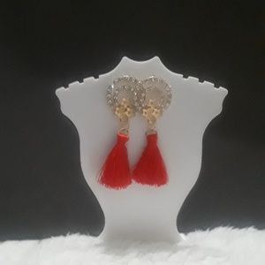 Red&gold earrings